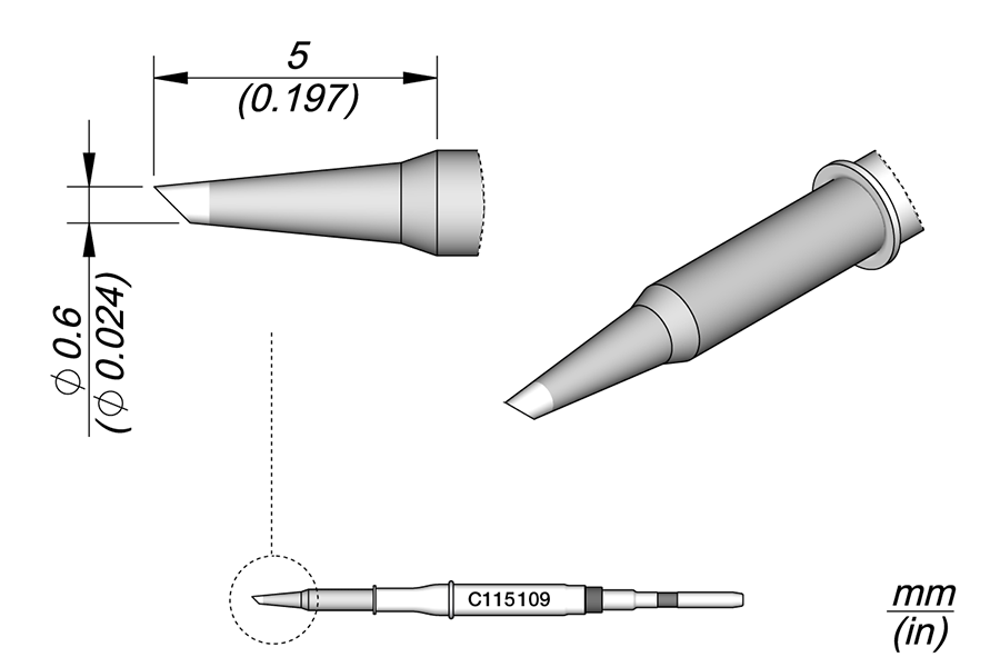 C115109 - Cartridge Bevel  Ø 0.6
